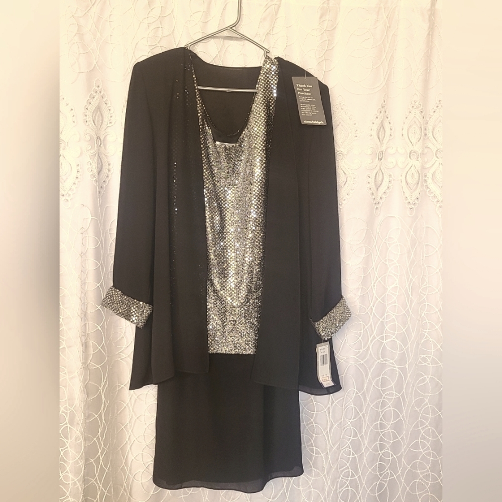 Patra 2 piece semi formal sequin and black dress